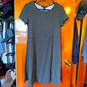 Polka-dot babydoll dress
